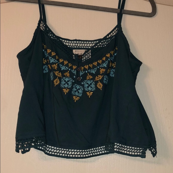 Teal Crop Top - Picture 1 of 4